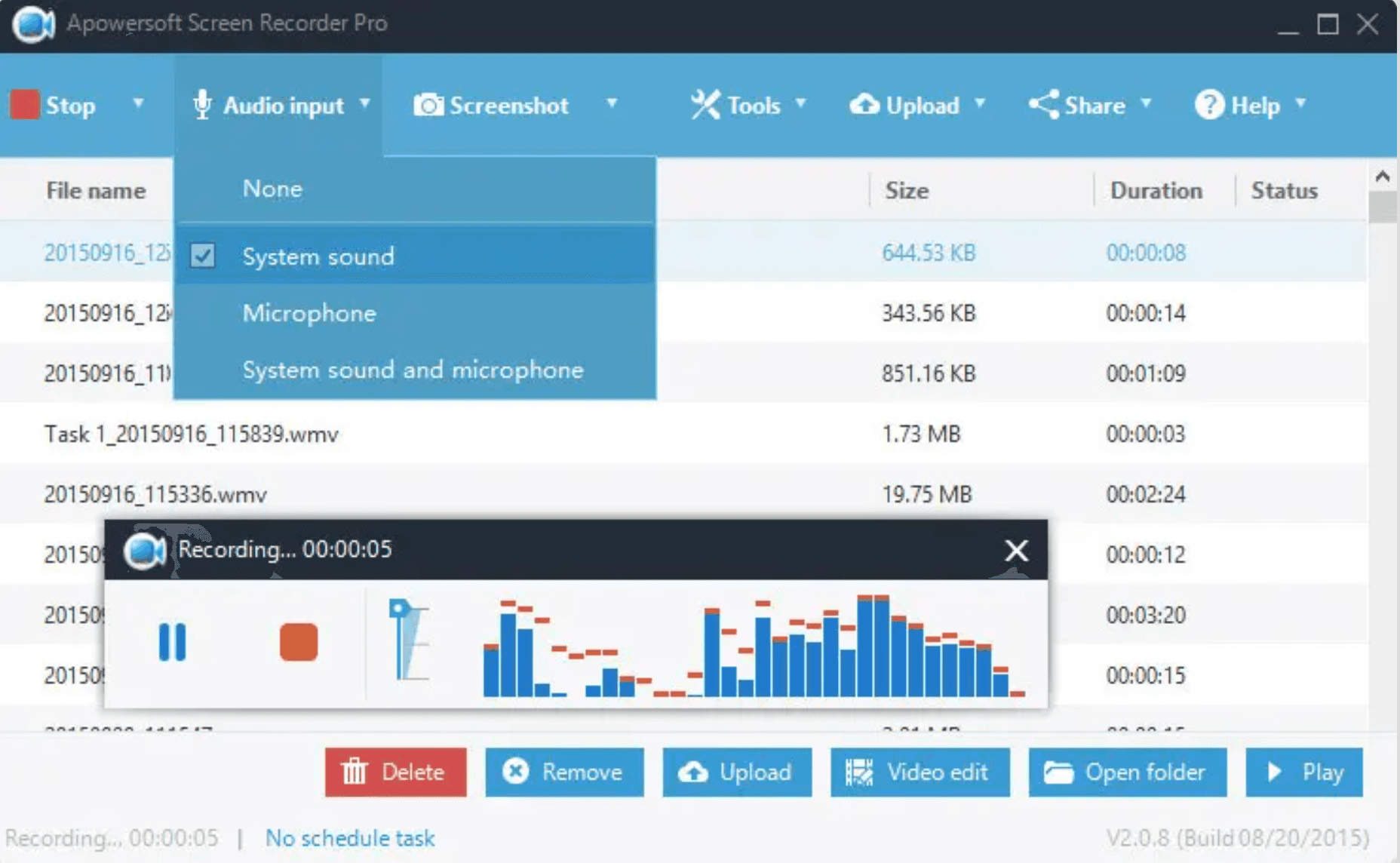 Apowersoft Screen Recorder Pro interface