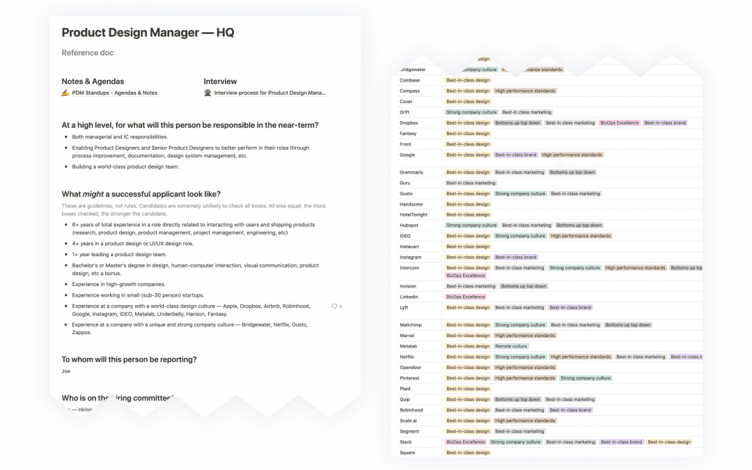 Design Manager project document