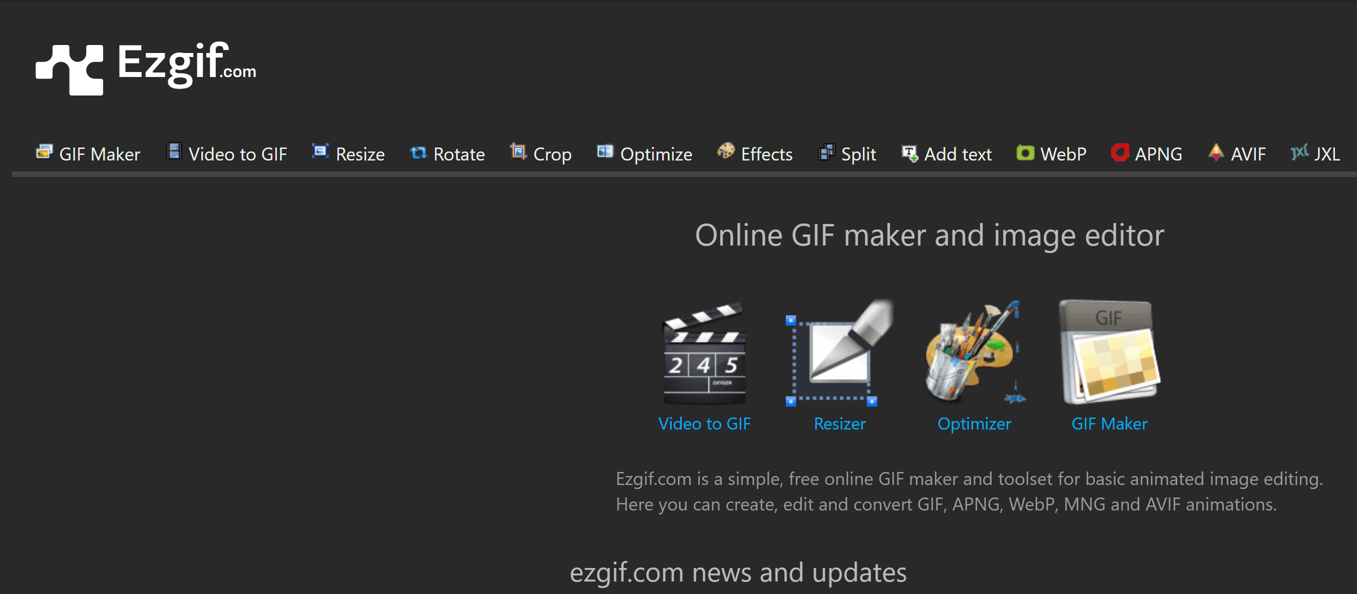 Ezgif GIF converter tool