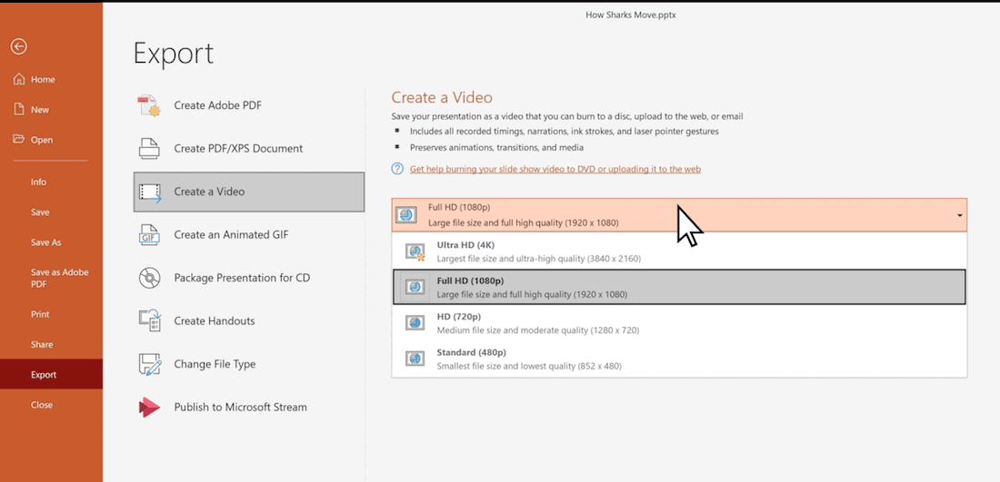 PowerPoint-export-video