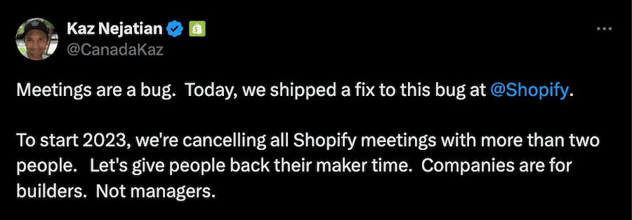 Shopify-no-meeting-announcement